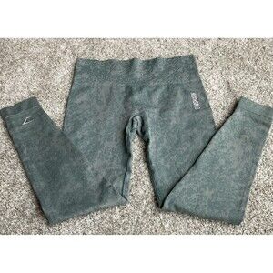 Gymshark Adapt Animal Seamless Leggings Lifting Blue/Green Size Small EUC